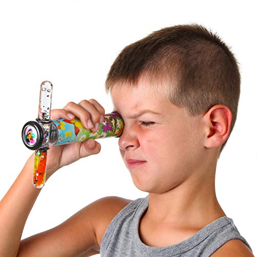 Playlearn Kaleidoscope Glitter Wand – 6" Kids Sensory Toy with Calming Spiral Effects