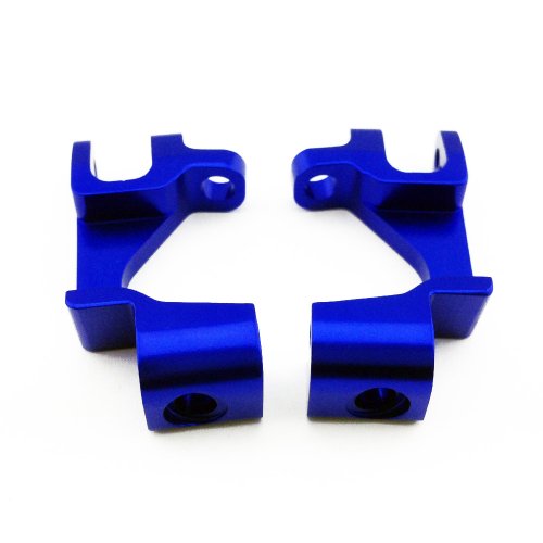 Atomik Alloy Front Caster Block (Blue) – Hardened 6061 Aluminum Hop-Up Part for Traxxas Slash 4x4, Replaces 6832
