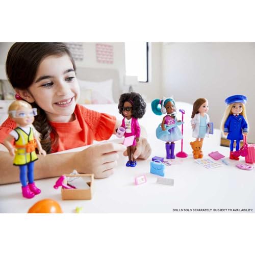 Barbie Chelsea Rockstar Playset – 6-in Brunette Doll with Guitar, Microphone, Headphones, VIP Tickets & Star Glasses, Gift for Ages 3+