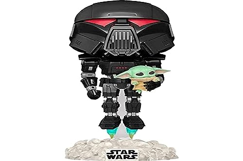 Funko Pop! Star Wars: The Mandalorian – Dark Trooper with Grogu #488 (Glow-in-the-Dark Exclusive)