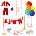 42-Piece Elf Clothes & Accessories Set – DIY Christmas Props for Kids