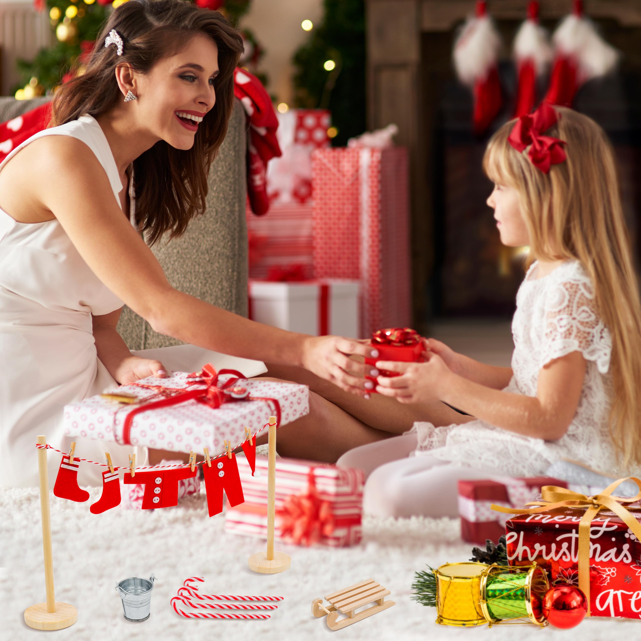 42-Piece Elf Clothes & Accessories Set – DIY Christmas Props for Kids