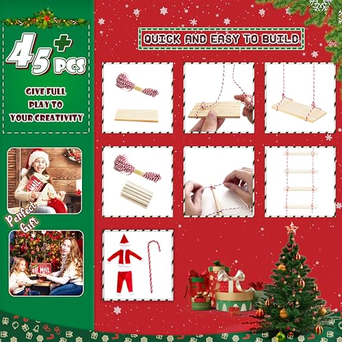 42-Piece Elf Clothes & Accessories Set – DIY Christmas Props for Kids