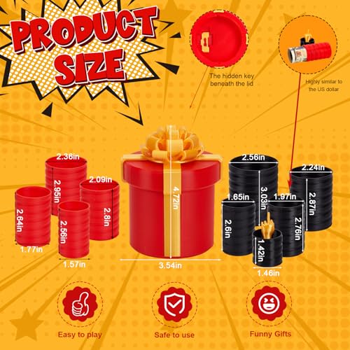 4.72 in Prank Nesting Gift Box - 10 Layer Annoying Mystery Box with Pop-Up Finger for Adults