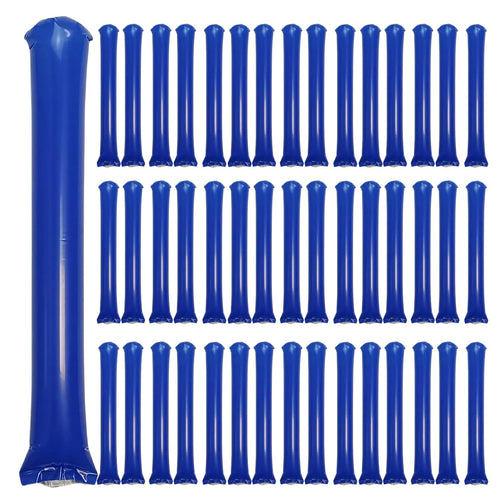 48 Blue Thunder Sticks – Inflatable Cheering Noise Makers for Sports & Parties