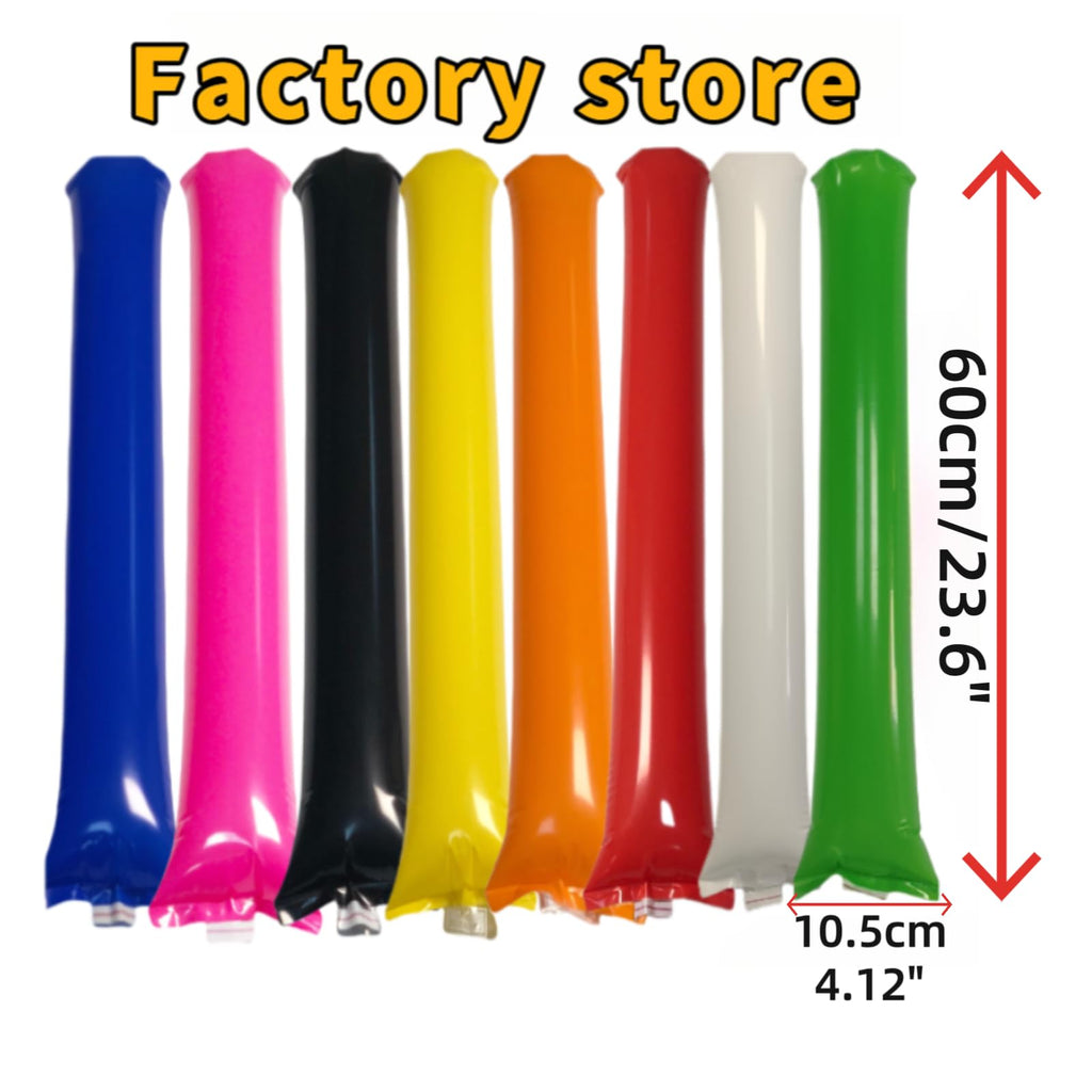 48 Blue Thunder Sticks – Inflatable Cheering Noise Makers for Sports & Parties