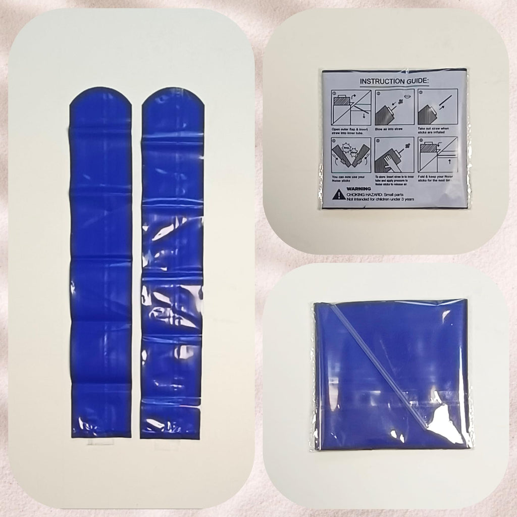 48 Blue Thunder Sticks – Inflatable Cheering Noise Makers for Sports & Parties