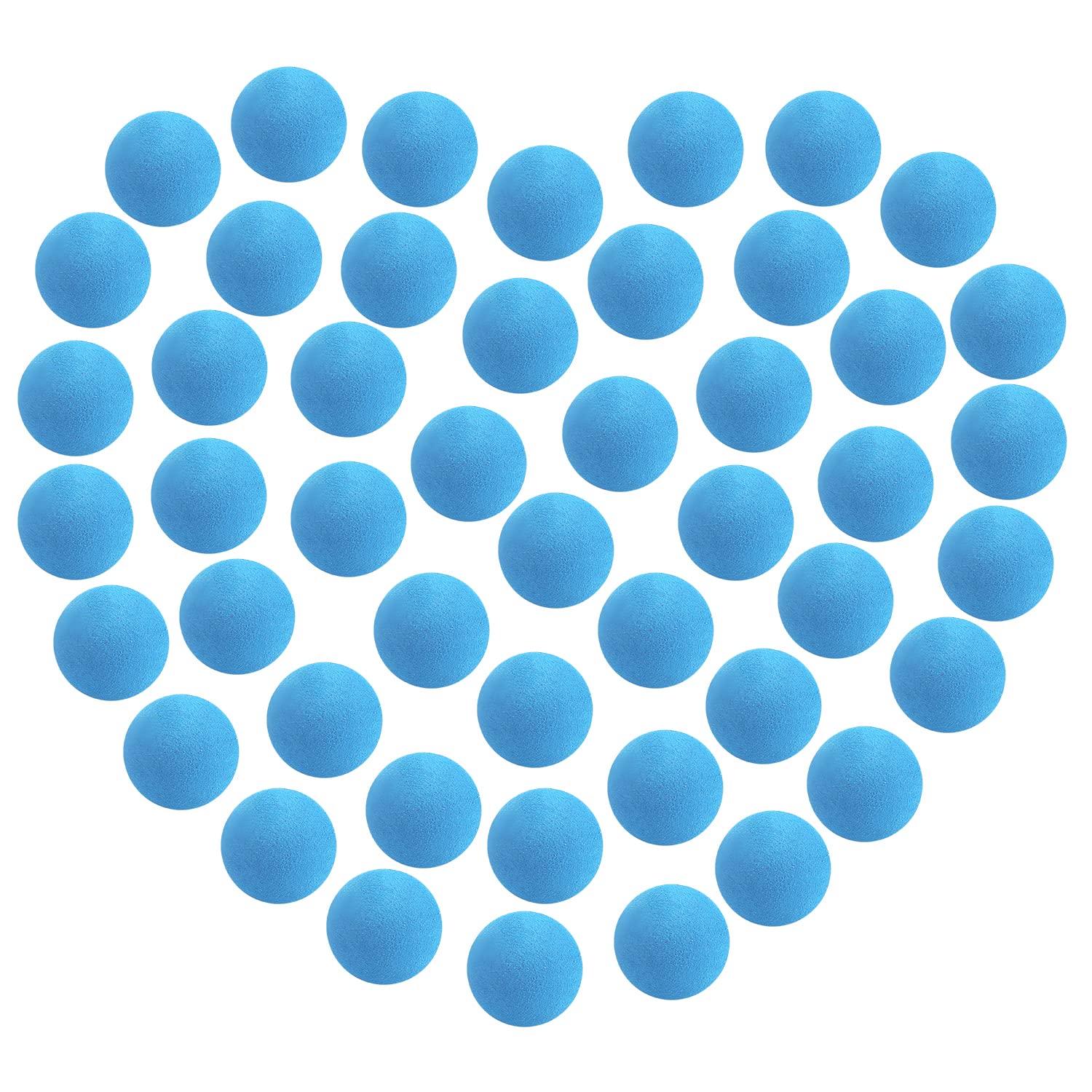 48-Pack Light Blue Foam Ball Refills for Popper Air Guns – 1.2 Inch EVA Soft Balls