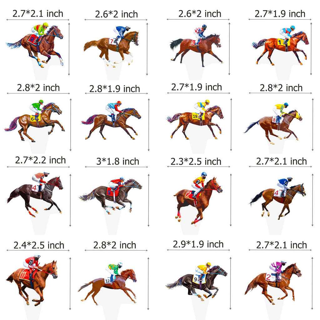 48-Piece Kentucky Derby Cupcake Toppers – umoni Horse Racing Party Picks