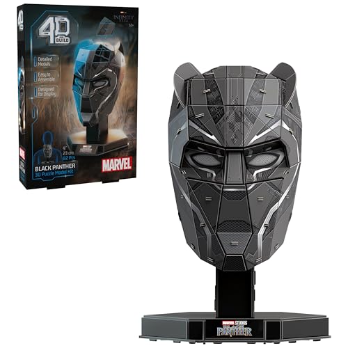 4D Build Marvel Black Panther 3D Puzzle – 82-Piece Wakanda Forever Model Kit with Stand