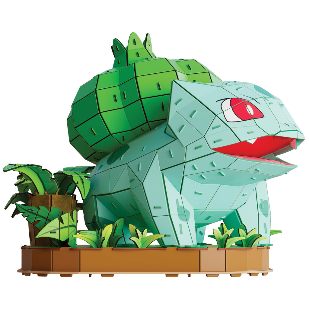 4D Build Pokémon Bulbasaur 3D Puzzle Kit - 195 Pieces, No Glue, Display Model 9.3" x 11.4" x 9.4"