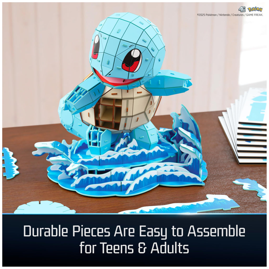 4D Build Pokémon Squirtle 3D Model Kit – 180-Piece Foam Puzzle for Display