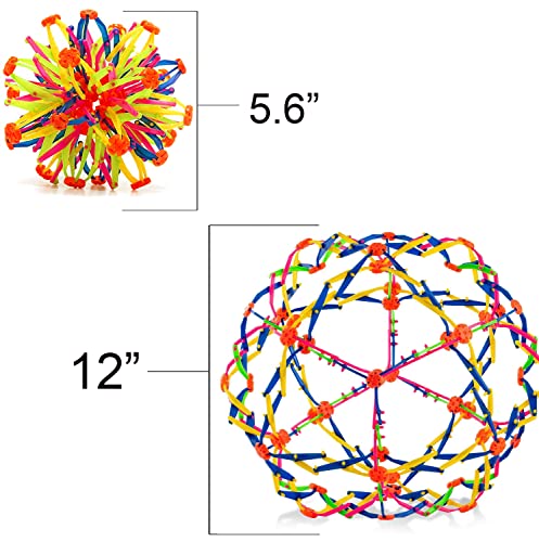 4E's Novelty Expandable Breathing Ball Sphere – 6 to 12 Inch Visual Fidget Toy for Mindfulness and Relaxation