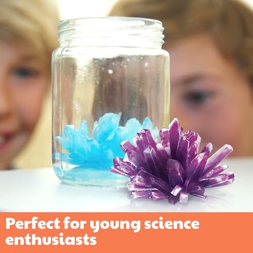 4M Crystal Growing Science Kit – 7 Experiments with Display Domes, STEM Toy for Ages 10+
