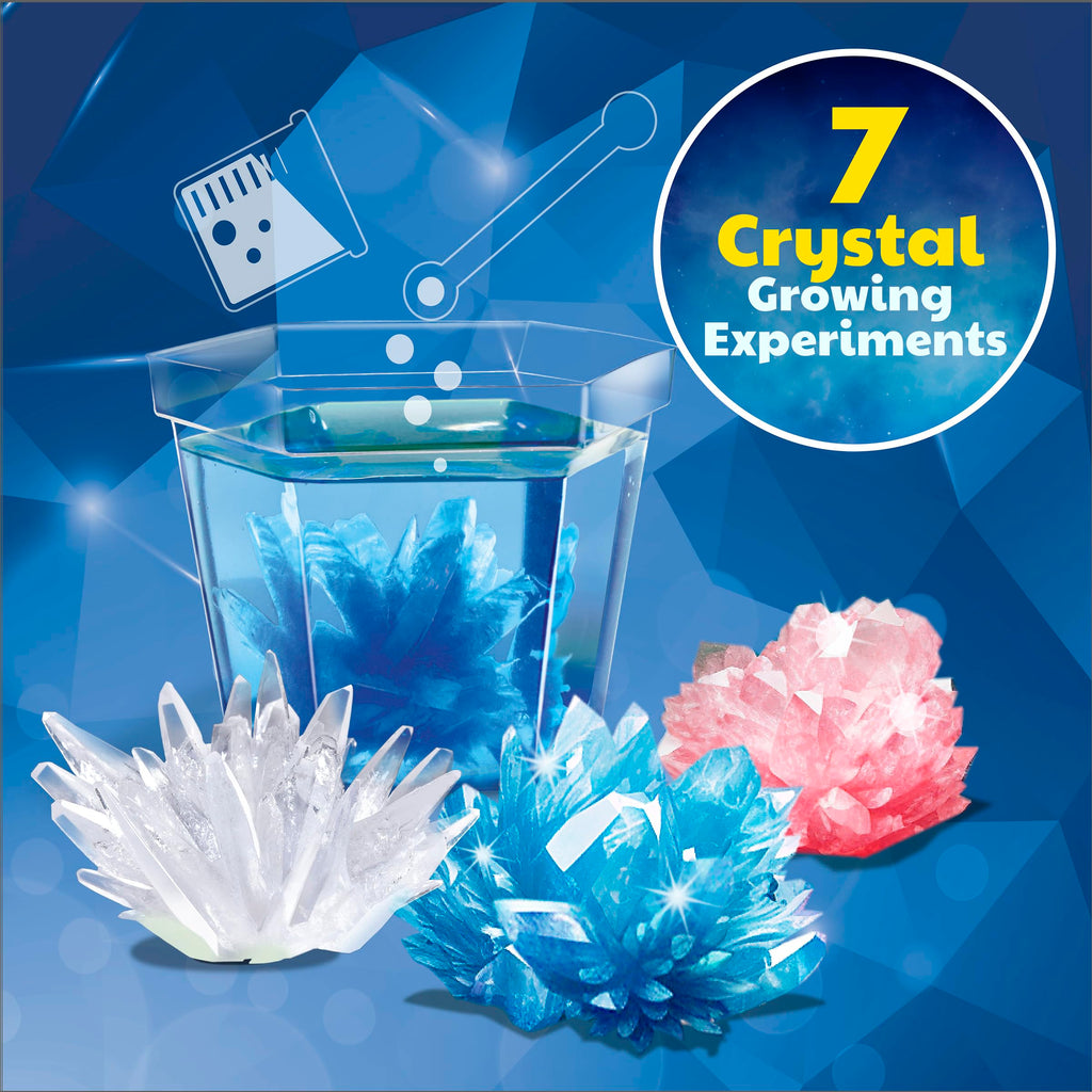 4M Crystal Growing Science Kit – 7 Experiments with Display Domes, STEM Toy for Ages 10+
