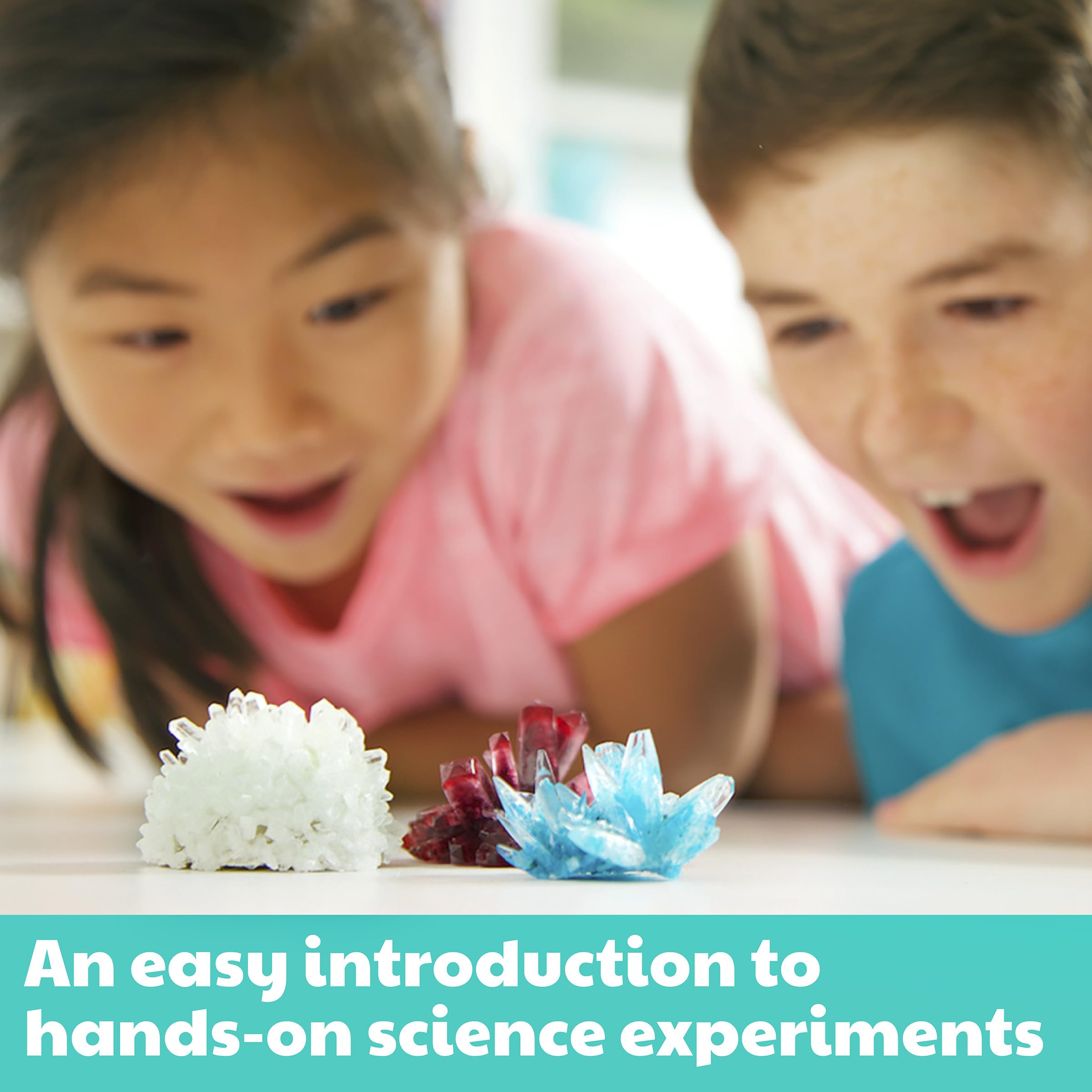 4M Crystal Growing Science Kit – 7 Experiments with Display Domes, STEM Toy for Ages 10+