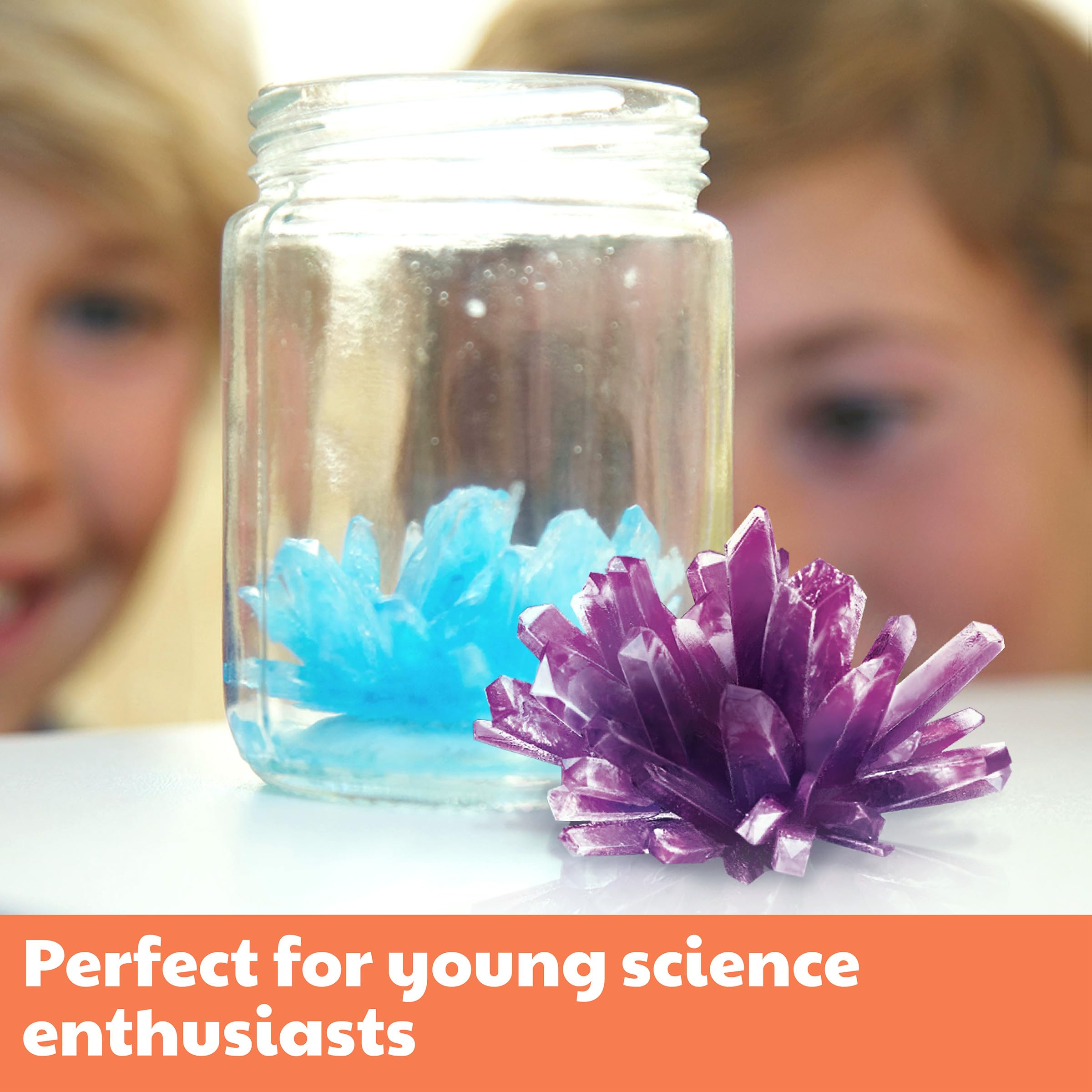 4M Crystal Growing Science Kit – 7 Experiments with Display Domes, STEM Toy for Ages 10+