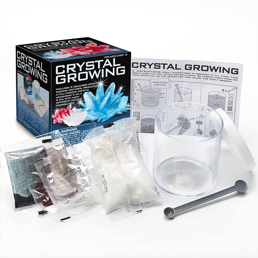 4M Crystal Growing Science Kit – Grow 3 Colored Crystals at Home