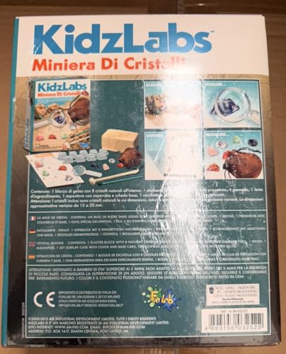 4M Kidzlabs Crystal Mining Kit – Dig for 8 Real Crystals, STEM Science Toy for Ages 5+