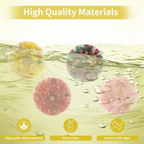 4Pcs Skin Picking Fidget Toys for Adults - DIY Bracelet Silicone Picking Pads - Portable Sensory Toy Set
