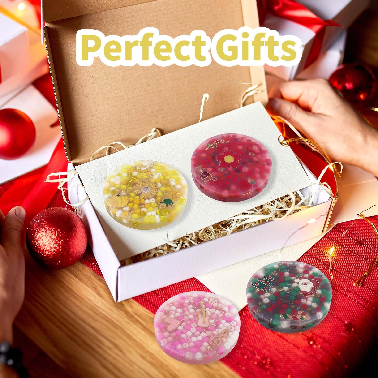 4Pcs Skin Picking Fidget Toys for Adults - DIY Bracelet Silicone Picking Pads - Portable Sensory Toy Set