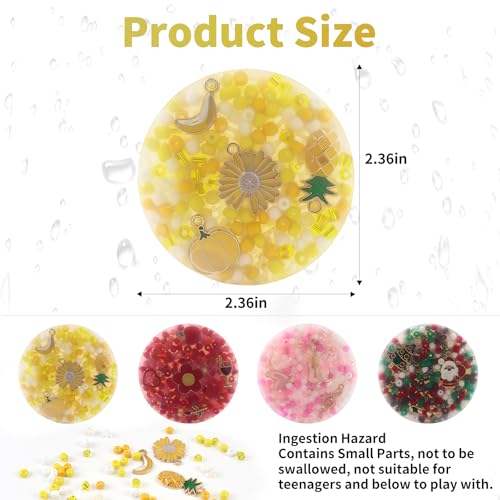 4Pcs Skin Picking Fidget Toys for Adults - DIY Bracelet Silicone Picking Pads - Portable Sensory Toy Set