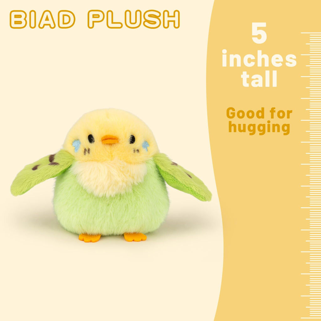 5 Inch Parakeet Plush Toy – Soft Stuffed Bird Doll, Keychain Pendant, Safe for Kids