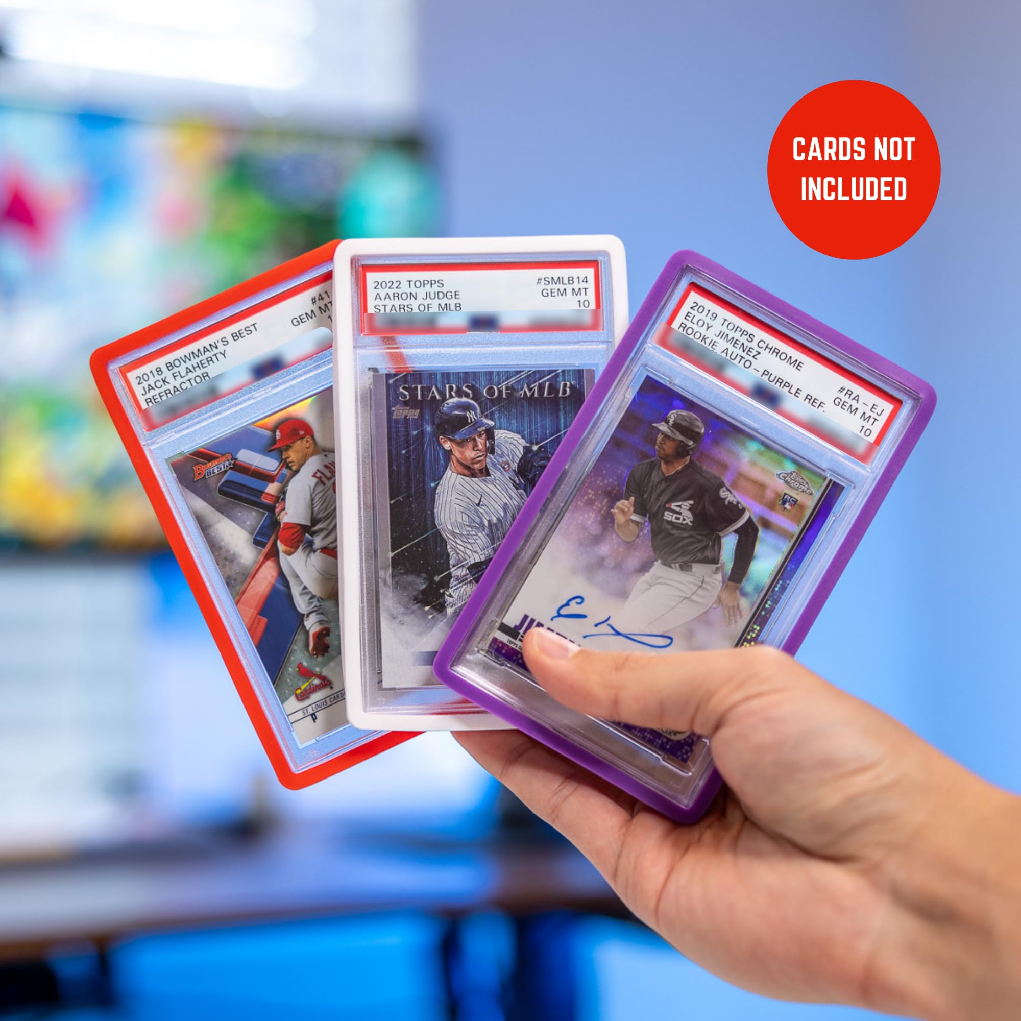 5-Pack Black PSA Slab Guards – Shock-Absorbing Silicone Bumpers for Graded Cards