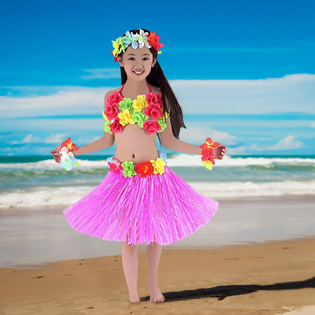 5-Piece Hawaiian Hula Dance Costume Set for Girls - Fighting to Achieve