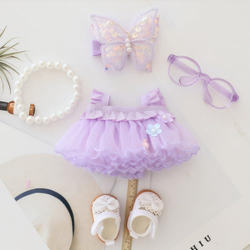 5-Piece Labubu Doll Outfit Set: Romantic Gauze Dress, Accessories for 17cm Dolls (Doll Not Included)