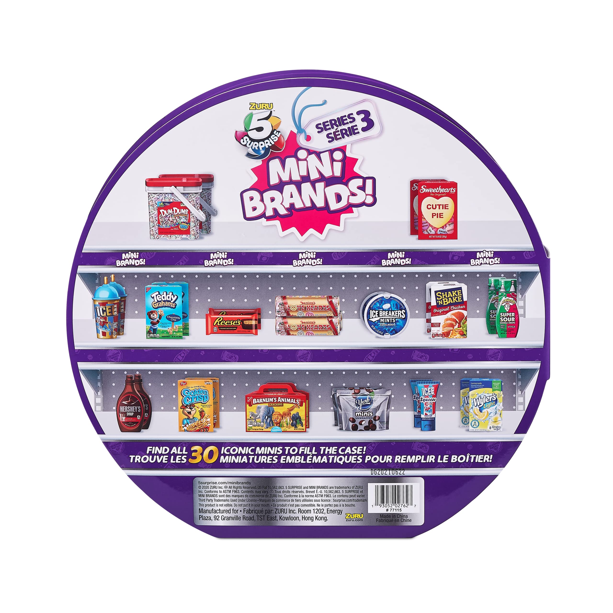 5 Surprise Mini Brands Series 3 Collector's Case - Store 30 Minis with 5 Exclusive Minis by ZURU