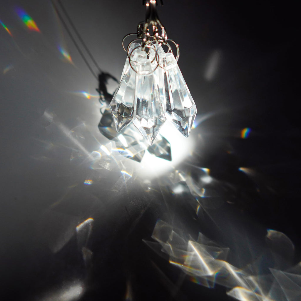50 Clear Crystal Icicle Pendants – 38mm K9 Chandelier Prisms for DIY Projects