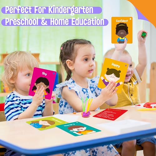 50 Emotions Flashcards with Coping Skills for Kids – Double-Sided Feelings Cards for Autism, ADHD, Therapy, and Home Learning