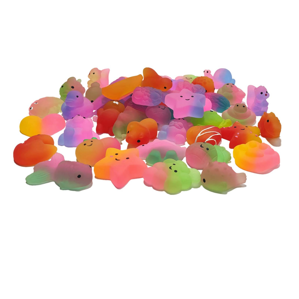 50 Pack Gradient Mochi Squishy Toys – Stress Relief Sensory Fidgets for Kids Party Favors, Classroom Prizes, Goodie Bags