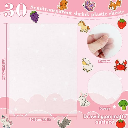50 Transparent Shrink Plastic Sheets – 5.8x4.1 Inches for DIY Keychains and Crafts