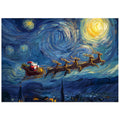 500-Piece Christmas Jigsaw Puzzle: Santa’s Sleigh Under a Starry Night – 21x15 Inches, Eco-Friendly & Numbered Back