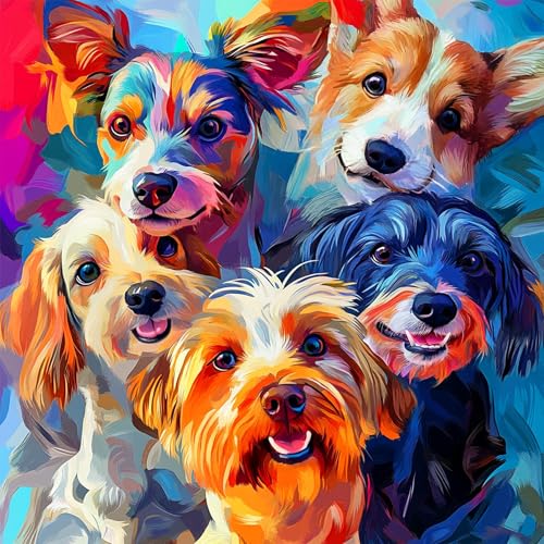 500-Piece Springbok Puppy Rainbow Jigsaw Puzzle: Unique Odd-Shaped Pieces, Made in USA