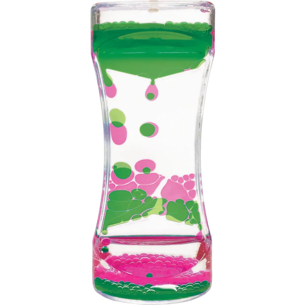 Teacher Created Resources Red & Yellow Liquid Motion Bubbler – Relaxing Sensory Timer for Desk & Classroom