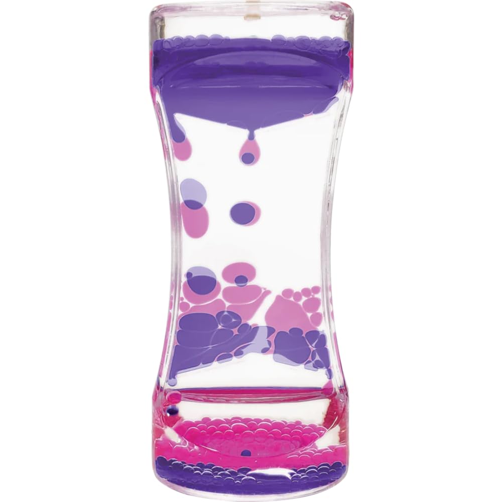 Teacher Created Resources Red & Yellow Liquid Motion Bubbler – Relaxing Sensory Timer for Desk & Classroom