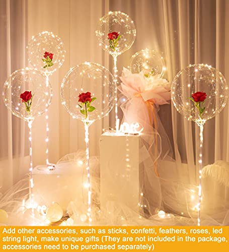 36 Inch Clear Bobo Balloons 12-Pack – Large TPU Bubble Balloons for Party Decor