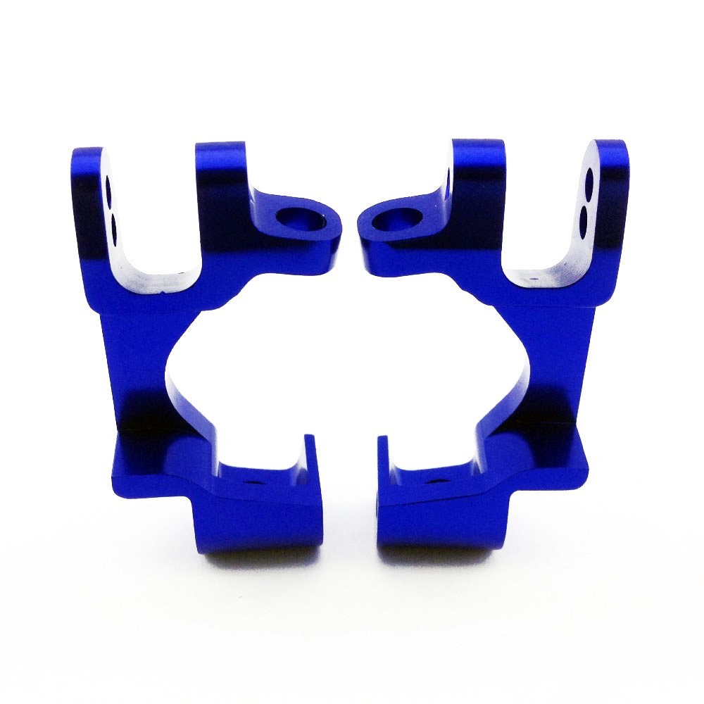 Atomik Alloy Front Caster Block (Blue) – Hardened 6061 Aluminum Hop-Up Part for Traxxas Slash 4x4, Replaces 6832