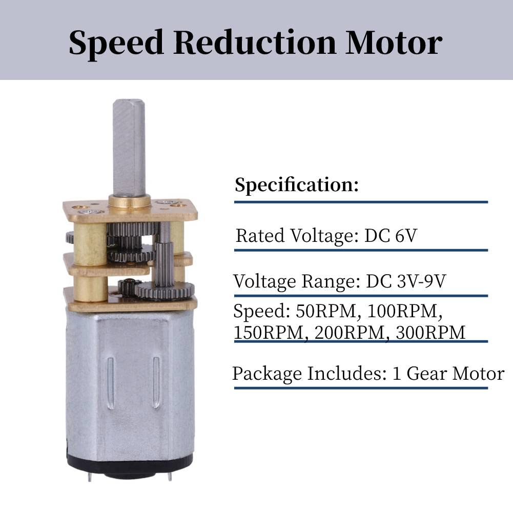 Yosoo N20 Micro Metal Gear Motor – 6V/12V DC 150RPM Reduction Drive for DIY Robots & RC Cars