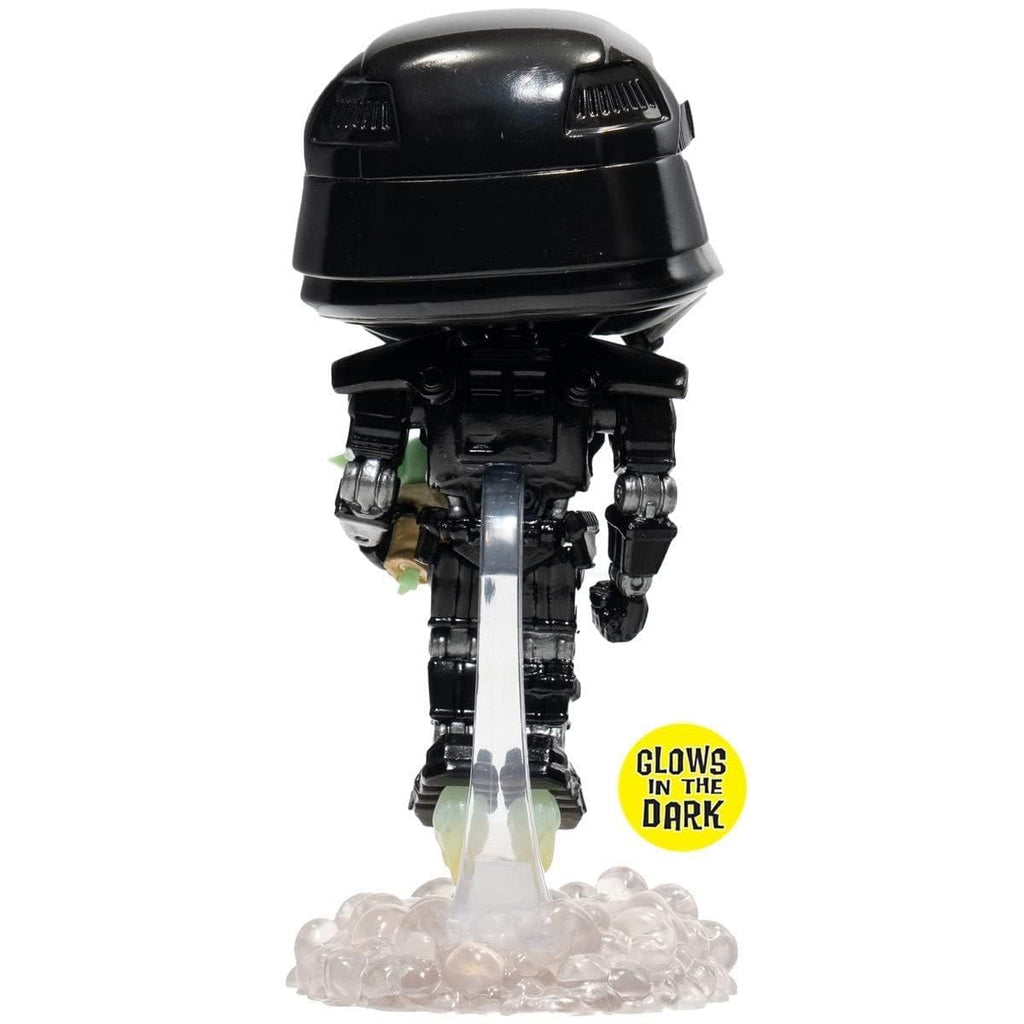 Funko Pop! Star Wars: The Mandalorian – Dark Trooper with Grogu #488 (Glow-in-the-Dark Exclusive)
