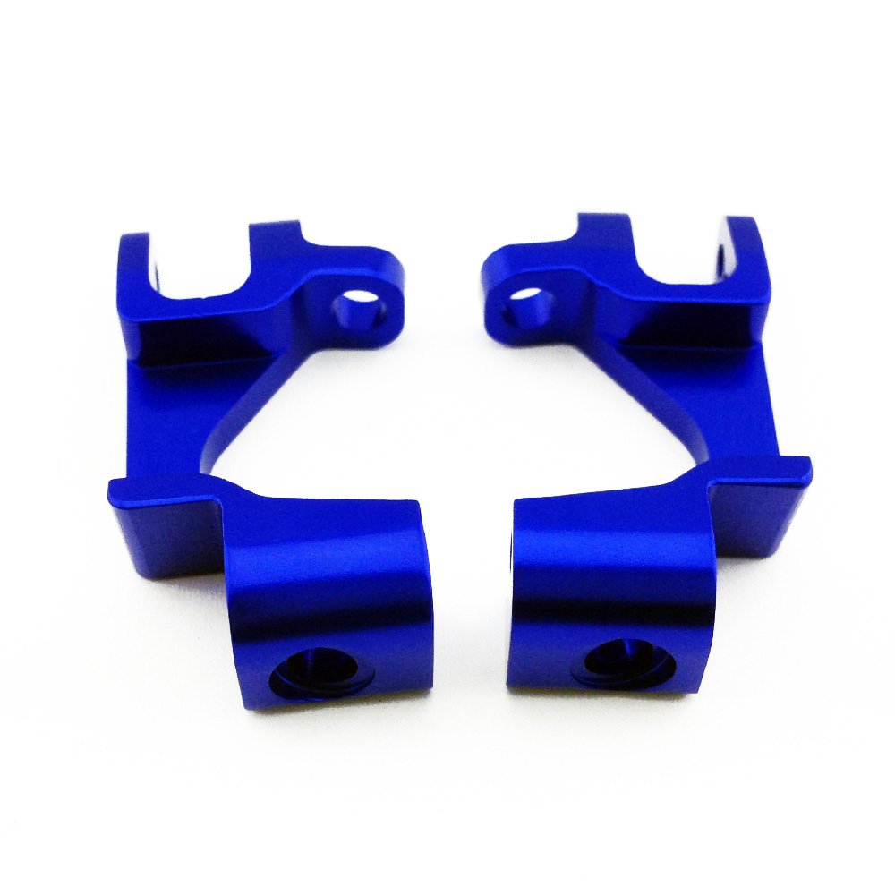Atomik Alloy Front Caster Block (Blue) – Hardened 6061 Aluminum Hop-Up Part for Traxxas Slash 4x4, Replaces 6832