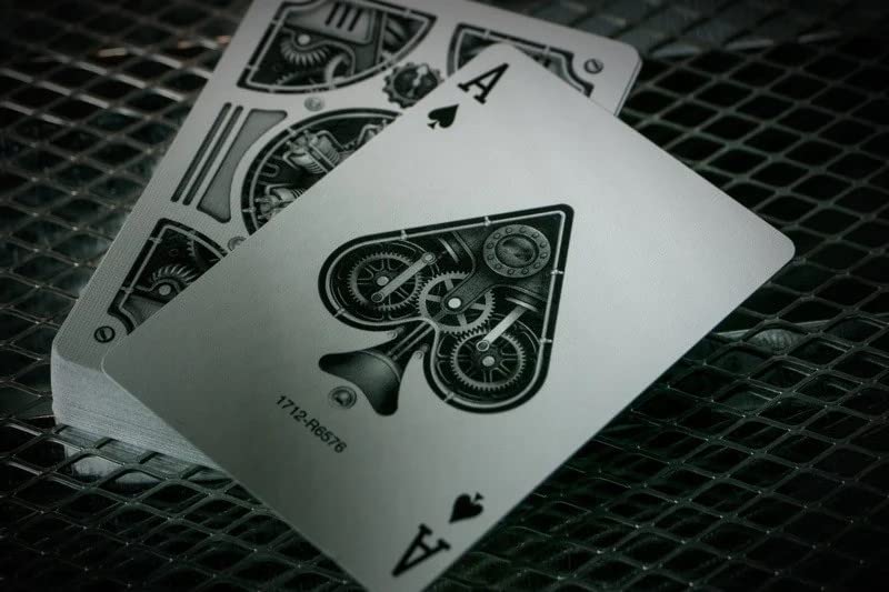 Bicycle Silver Steampunk Standard Index Poker Playing Cards – Premium USA-Made Deck