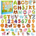 52-Piece Animal Alphabet Magnets Set – 26 Animals & 26 Letters for Toddlers (Ages 3-5) | FSC-Certified Paper