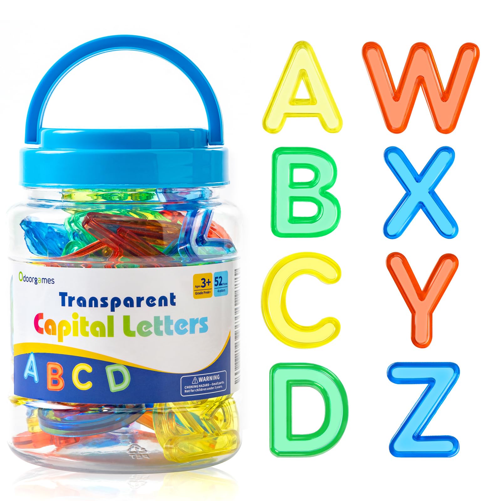 52 Translucent Uppercase Letters for Light Tables – 2 Complete Alphabets by Odoorgames