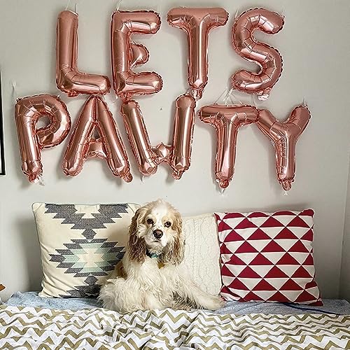 52pc Rose Gold Letter Balloons – Customizable A-Z Foil Balloons for Parties