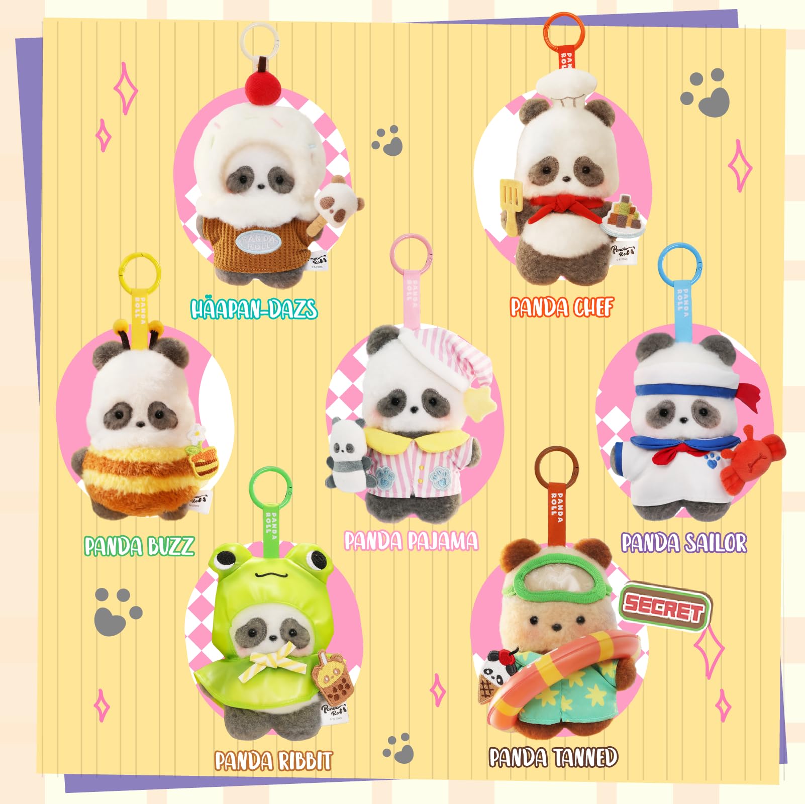 52TOYS Panda Roll Happy Weekend Series Blind Box Plush Toy – Random Soft Collectible Figure, 5.5–5.9 Inches