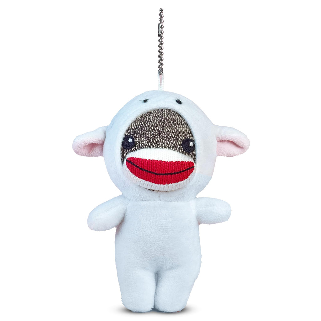 6-Inch Easter Sock Monkey in Sheep Costume – Soft Plush with Hidden Surprise by Made By Aliens